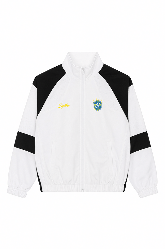 Übergangsjacke weiß im Brasilien Look relaxed fit unisex