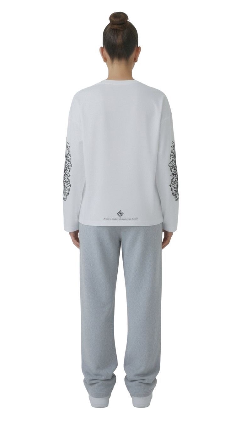 Longsleeve weiss worldwide streetwear drop für Frauen mit backprint