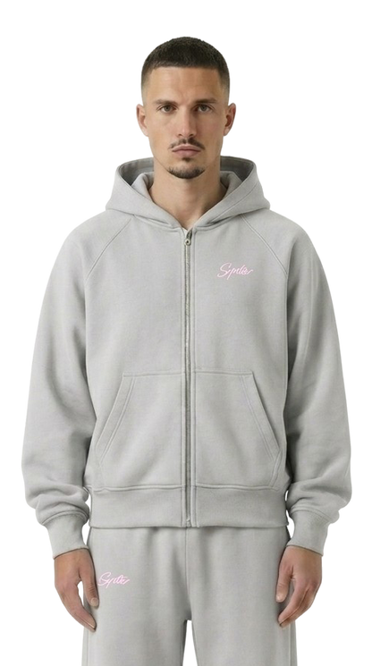 CHROME ZIPPER GREY/PINK
