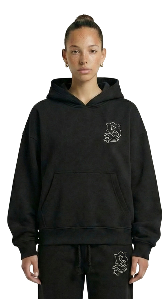 HOODIE BLACK PATCHIE