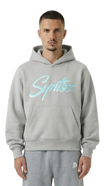 HOODIE SYNTHEZ LOGO GREY/TIFFANY