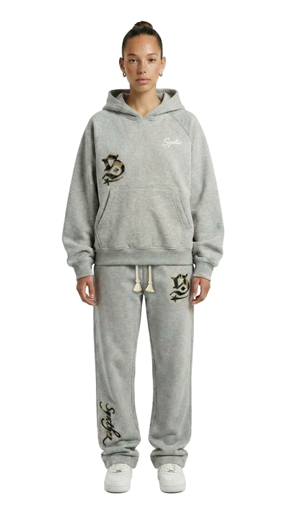 CAMOUFLAGE TRACKSUIT BUNDLE GREY (JOGGER + HOODIE)