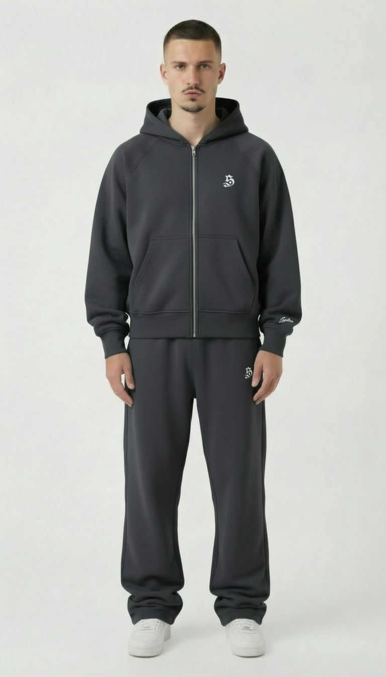 Tracksuit basic dunkelgrau für Männer