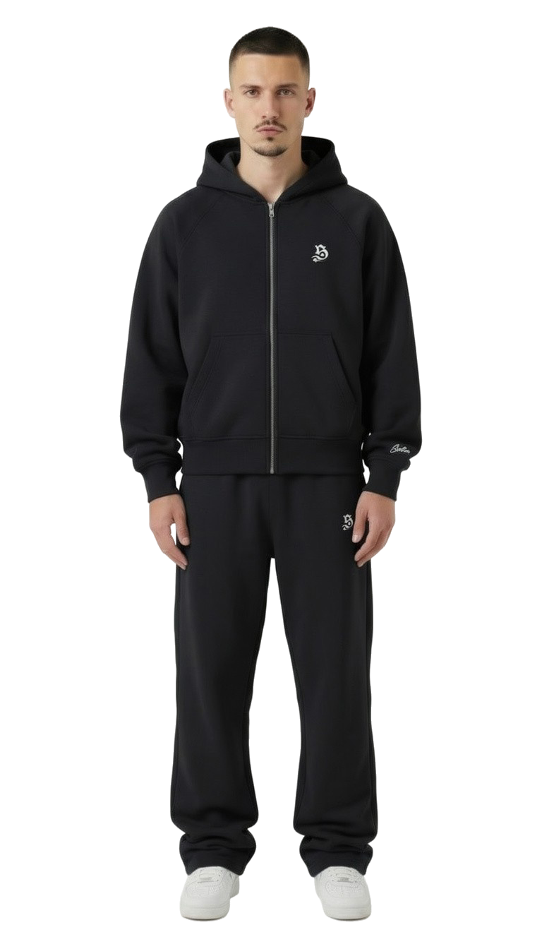 schwarzer basic Tracksuit für Männer