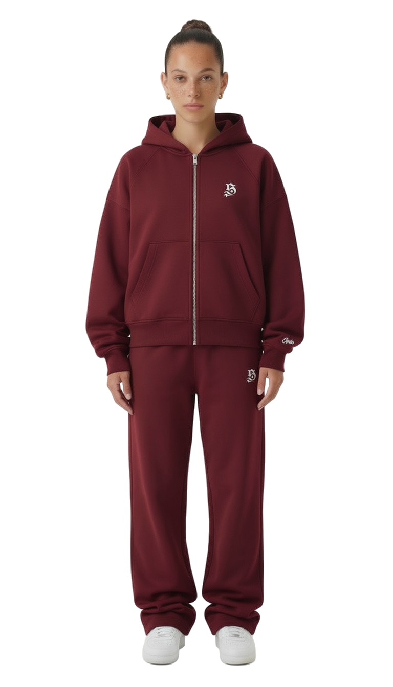 Tracksuit basic wine red für Frauen