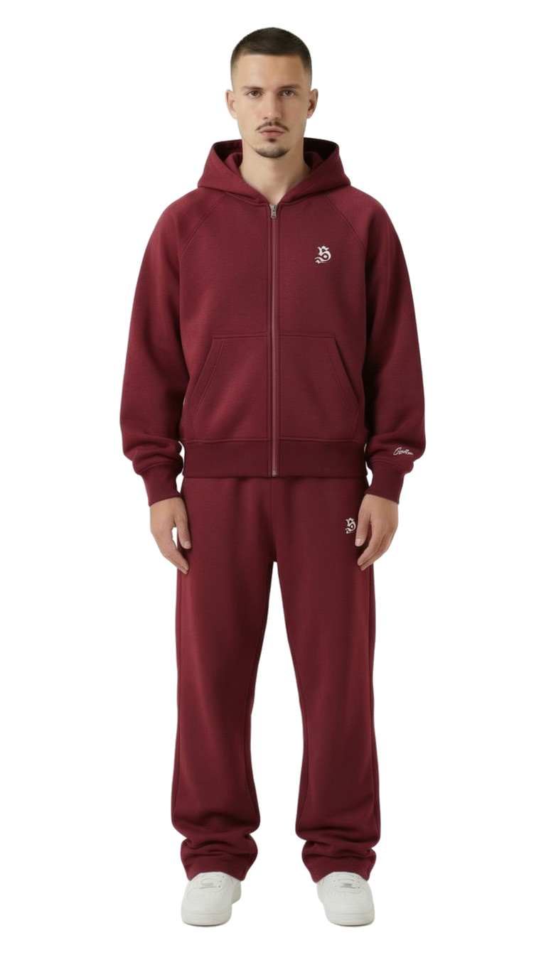 Tracksuit basic wine red für Männer