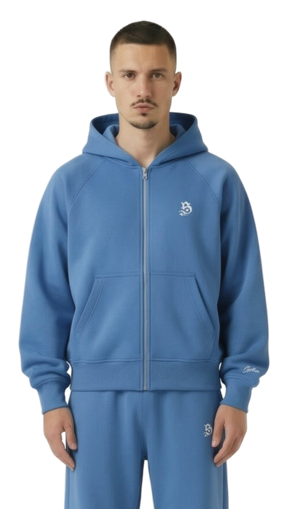 Tracksuit basic zipper light blue für Männer