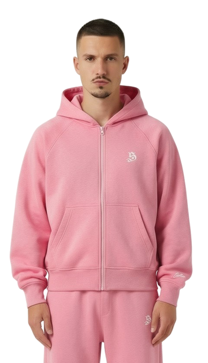 Tracksuit basic pink für Männer mit Zipper