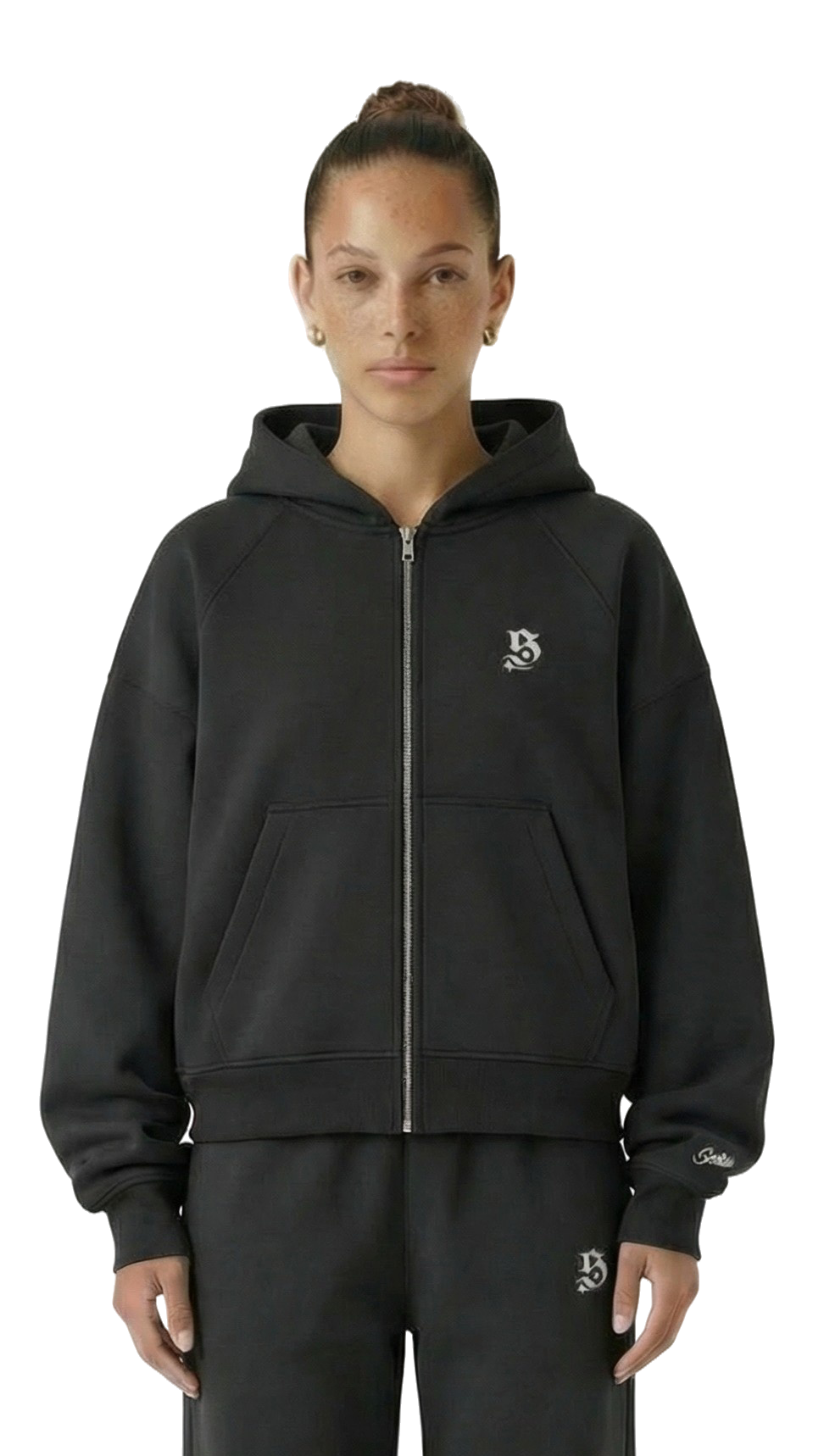 Tracksuit basic dunkelgrau für Frauen