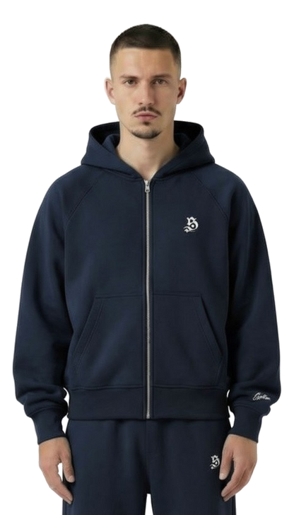 Basic Zipper navy blue für Männer