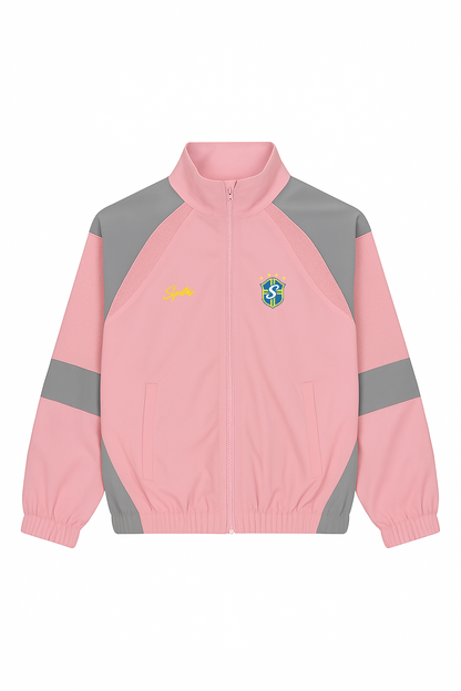 Übergangsjacke pink im Brasilien Look relaxed fit unisex