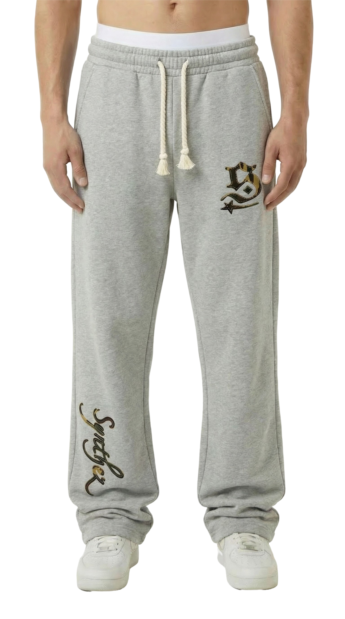 Jogger grau mit Camouflage Print für Damen und Herren