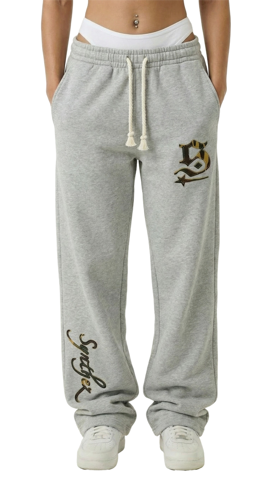 Jogger grau mit Camouflage Print für Damen