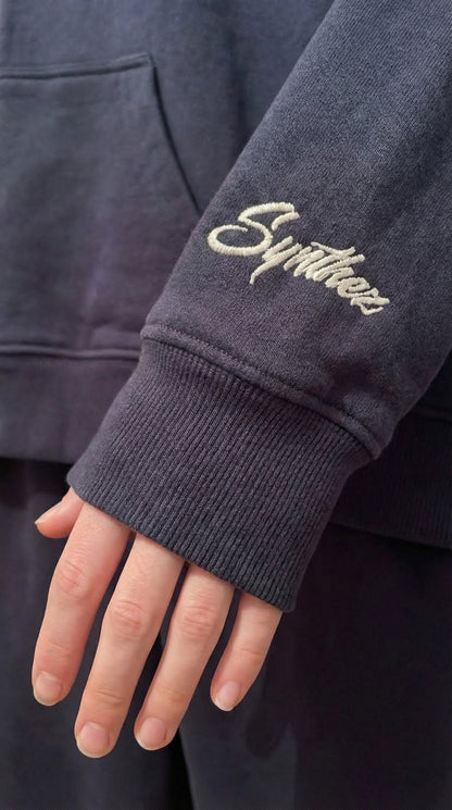 Tracksuit basic navy blue mit hochwertiger Synthez Stickerei