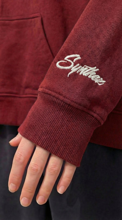 Tracksuit basic wine red mit hochwertiger Synthez Stickerei