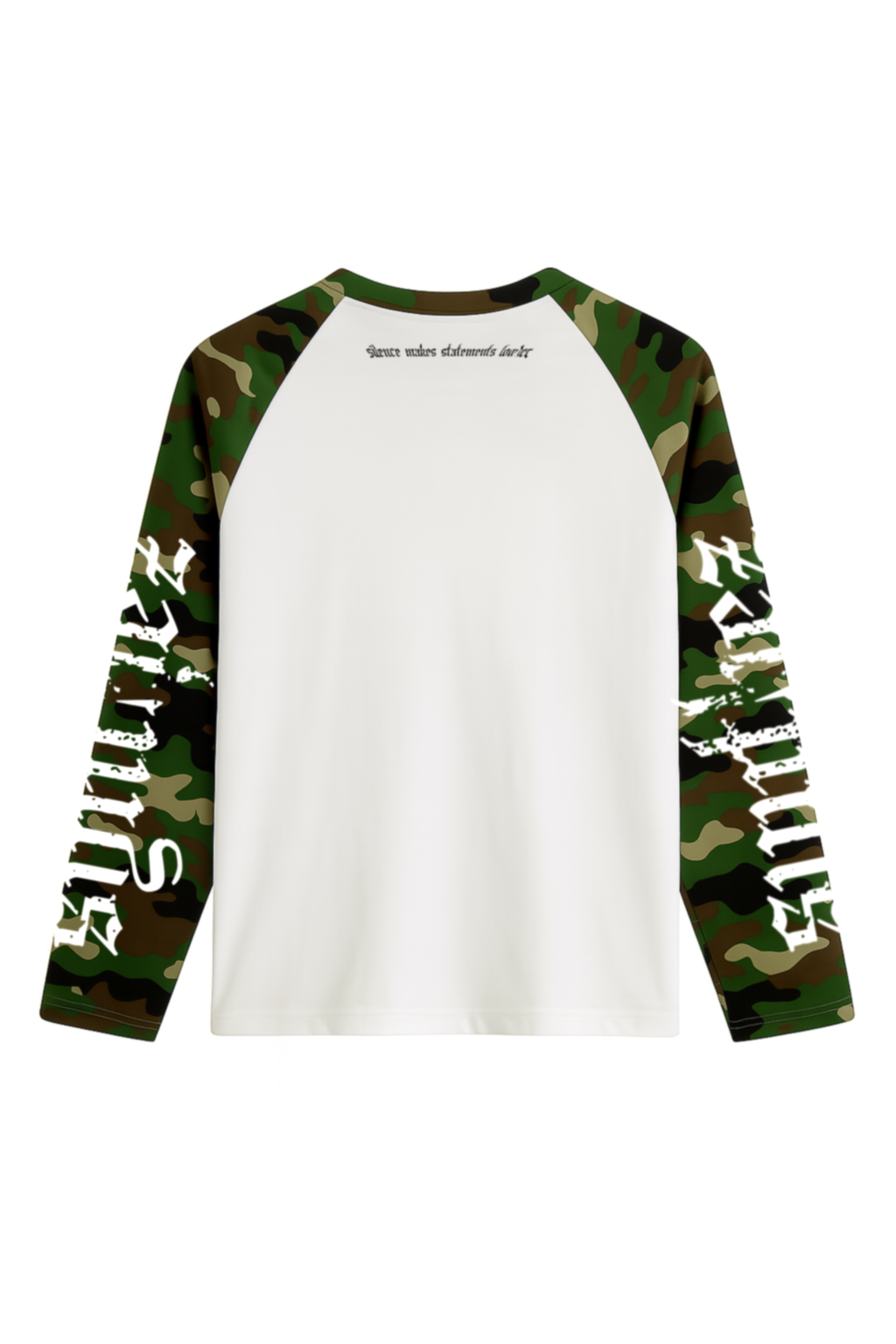 Longsleeve camouflage green streetwear drop mit backprint