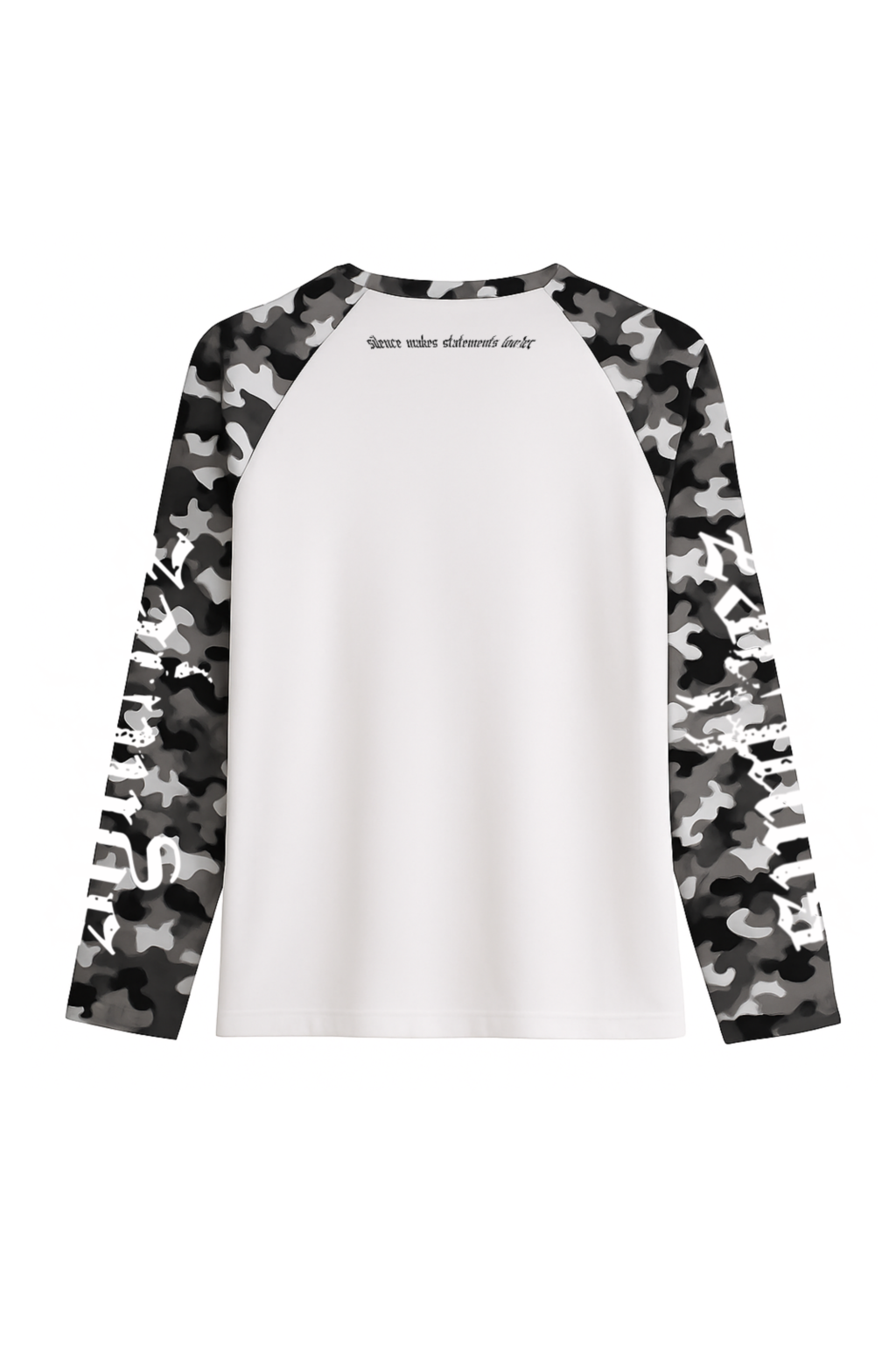 Longsleeve camouflage schwarz streetwear drop mit backprint