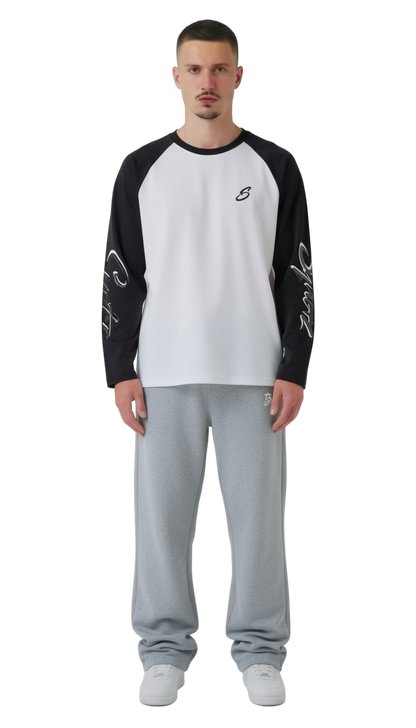 Longsleeve schwarz für Herren relaxed fit