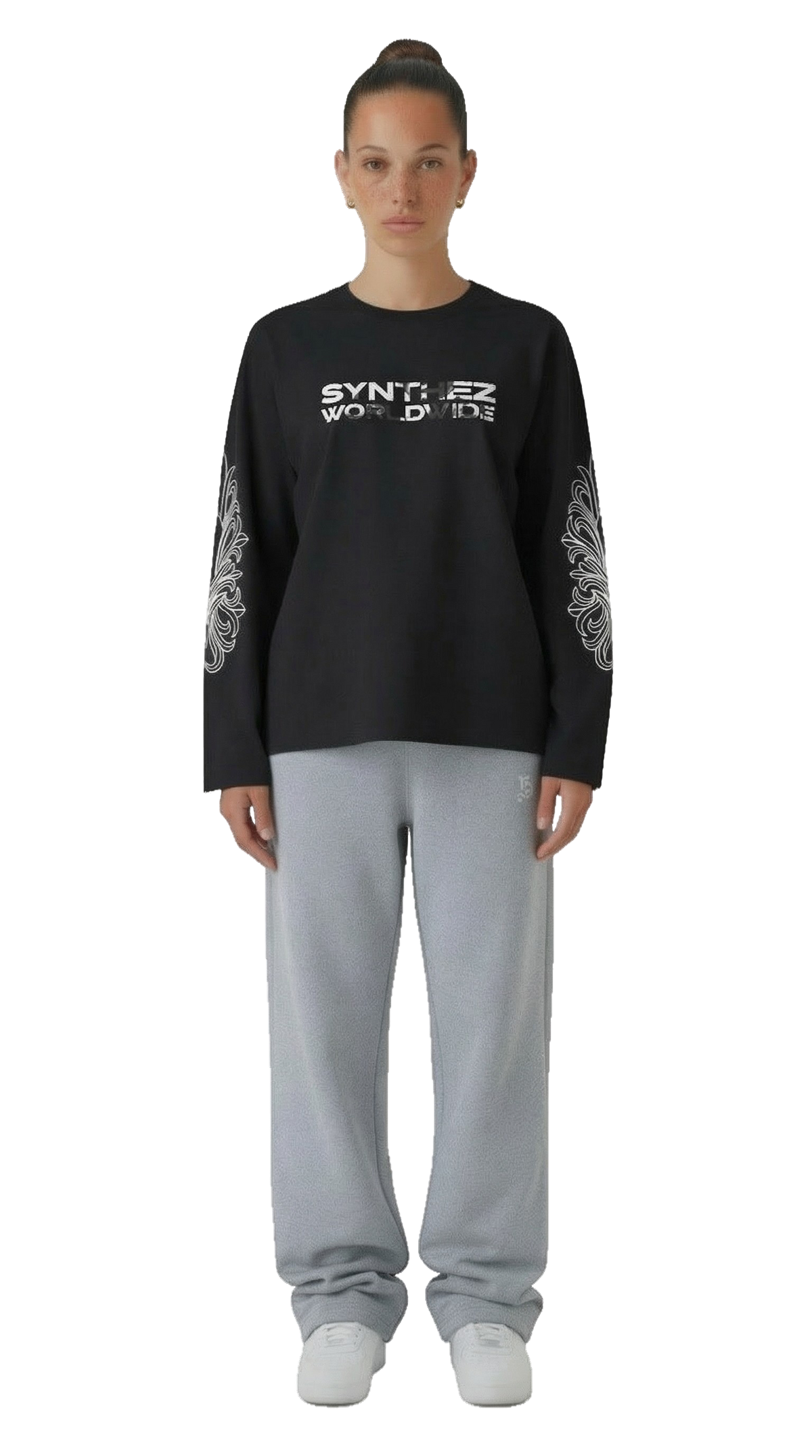 Longsleeve schwarz worldwide streetwear drop für Frauen