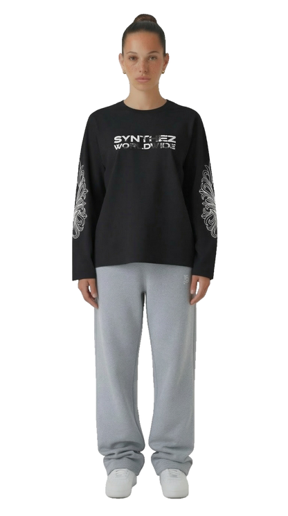 Longsleeve schwarz worldwide streetwear drop für Frauen