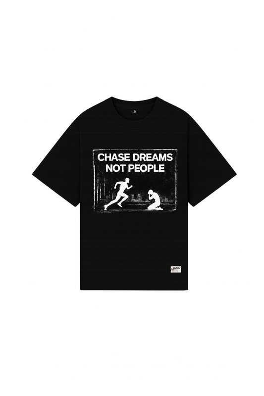 Schwarzes oversized fit T-Shirt mit Print 